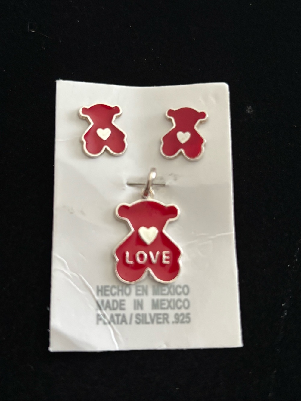 Sterling Silver Teddy Bear set
